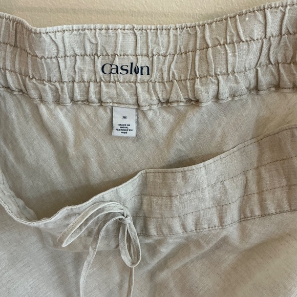 Caslon Linen Skirt, , Tan, Size Medium - Picture 4 of 6